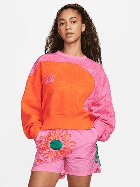 NIKE 🩷 Uphoria Color Clash Sweatshirt 
in Pink / Orange